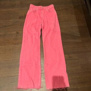 Pink Wide Leg/Full Length Zara Jeans